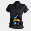 Women's piped performance polo Thumbnail