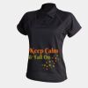 Women's piped performance polo Thumbnail