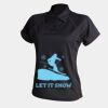 Women's piped performance polo Thumbnail