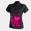 Women's piped performance polo Thumbnail
