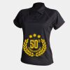 Women's piped performance polo Thumbnail