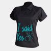 Women's piped performance polo Thumbnail