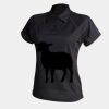 Women's piped performance polo Thumbnail