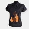 Women's piped performance polo Thumbnail