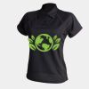 Women's piped performance polo Thumbnail