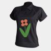 Women's piped performance polo Thumbnail