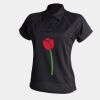 Women's piped performance polo Thumbnail