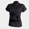 Women's piped performance polo Thumbnail