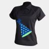 Women's piped performance polo Thumbnail