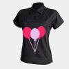 Women's piped performance polo Thumbnail