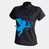 Women's piped performance polo Thumbnail