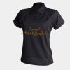 Women's piped performance polo Thumbnail