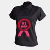 Women's piped performance polo Thumbnail