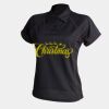 Women's piped performance polo Thumbnail