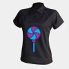 Women's piped performance polo Thumbnail