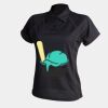 Women's piped performance polo Thumbnail