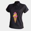 Women's piped performance polo Thumbnail