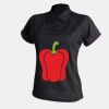 Women's piped performance polo Thumbnail