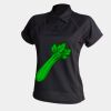 Women's piped performance polo Thumbnail