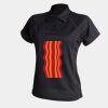 Women's piped performance polo Thumbnail