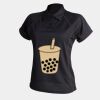 Women's piped performance polo Thumbnail