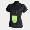 Women's piped performance polo Thumbnail