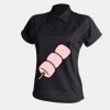 Women's piped performance polo Thumbnail