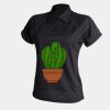 Women's piped performance polo Thumbnail