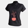 Women's piped performance polo Thumbnail