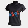 Women's piped performance polo Thumbnail
