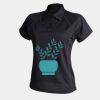 Women's piped performance polo Thumbnail