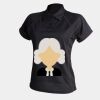 Women's piped performance polo Thumbnail