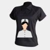 Women's piped performance polo Thumbnail