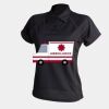 Women's piped performance polo Thumbnail