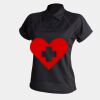Women's piped performance polo Thumbnail