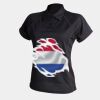 Women's piped performance polo Thumbnail